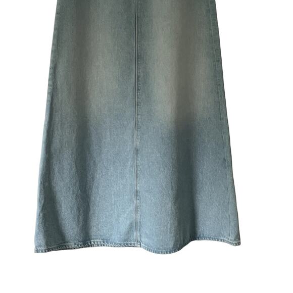 Mother Snacks Skirt The Sugar Cone Denim Maxi Sweet And Sour Light Wash Size 25 - Picture 4 of 13